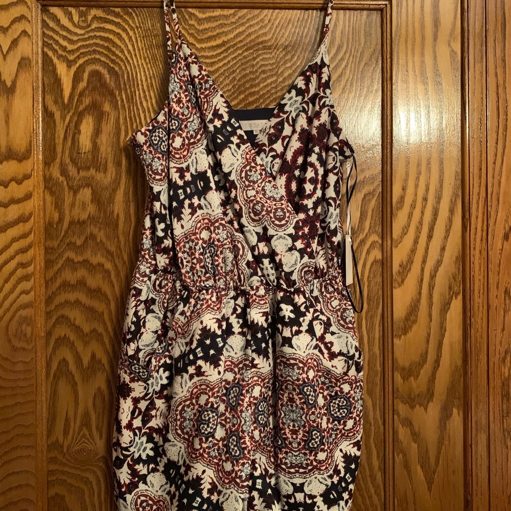 NWT print shorts romper